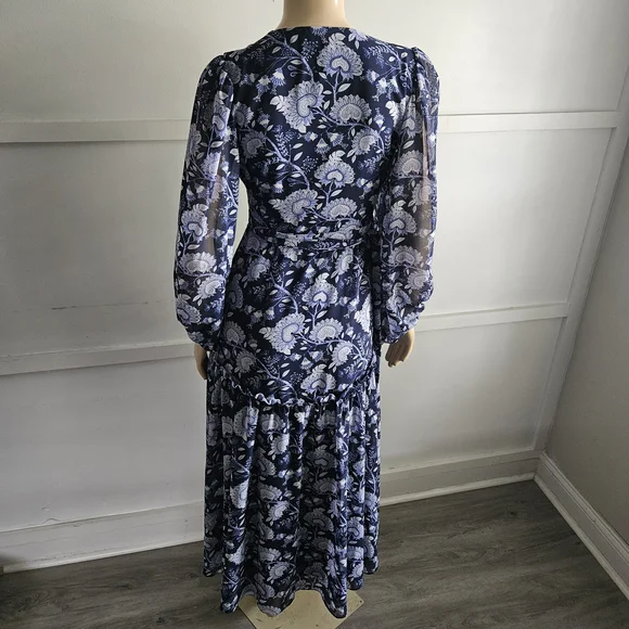 Anthropologie Hutch Geo Paisley Floral Wrap Maxi Dress Size:S - Picture 3 of 8